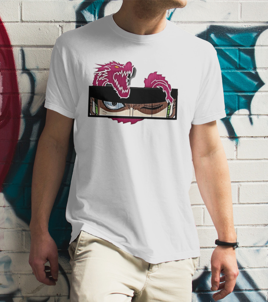 One Piece Roronoa Zoro Wano Purple Dragon Eyes Anime Manga T-Shirt