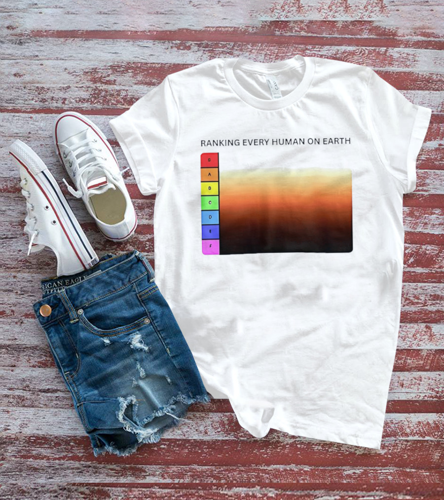 Ranking Every Human On Earth Tier List Gradient Chart T-Shirt