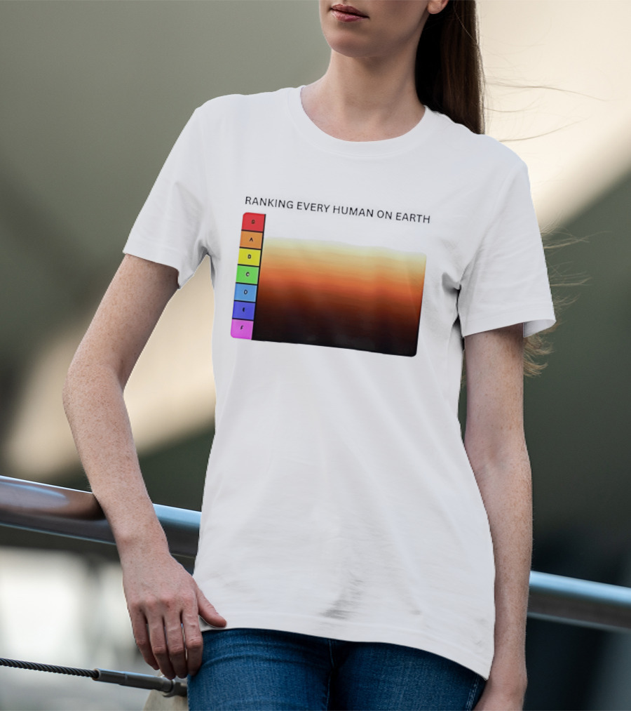 Ranking Every Human On Earth Tier List Gradient Chart T-Shirt