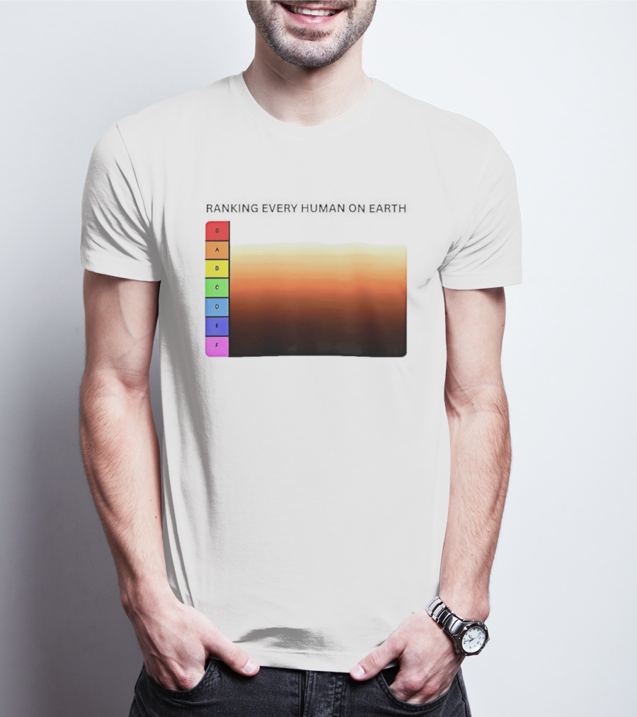 Ranking Every Human On Earth Tier List Gradient Chart T-Shirt