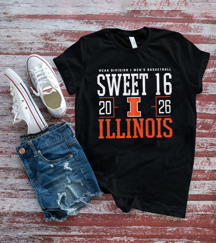 Illinois NCAA Division I Men's Basketball Sweet 16 2026 T-Shirt