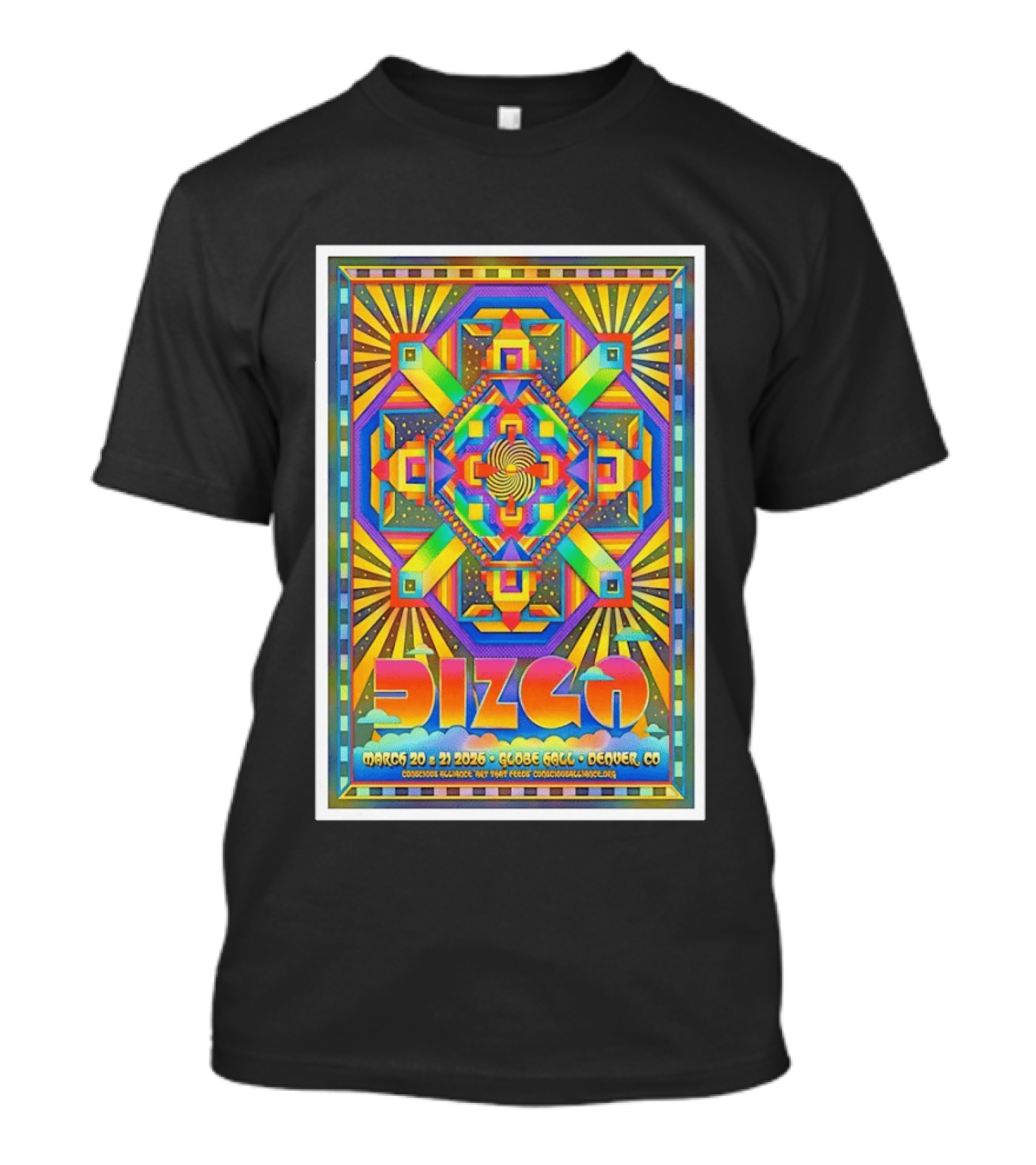 Dizgo March 20 21 2026 Globe Hall Denver CO T-Shirt