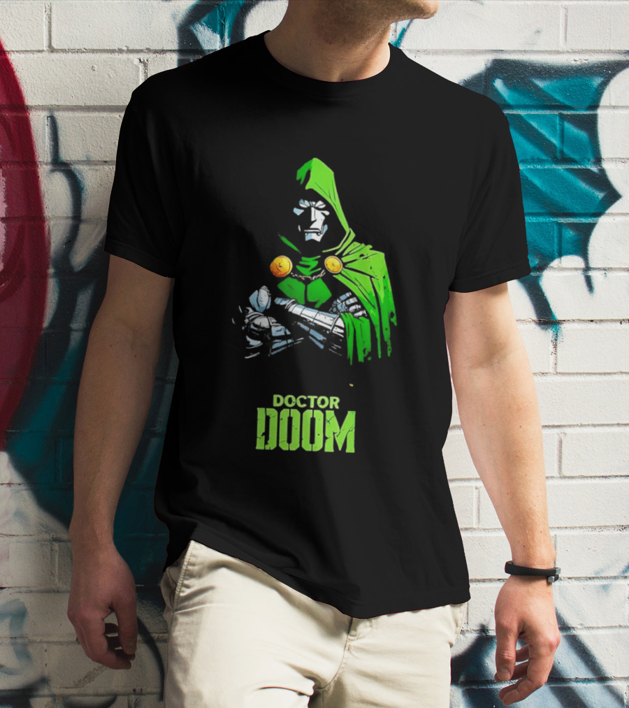 Doctor Doom Green Armor Crossed Arms Marvel T-Shirt