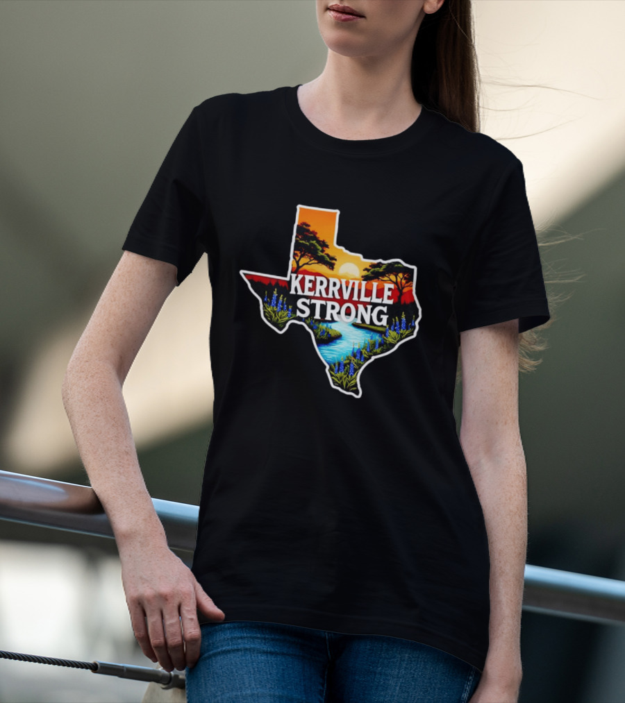 Kerrville Strong Texas Hill Country Scenery Support T-Shirt