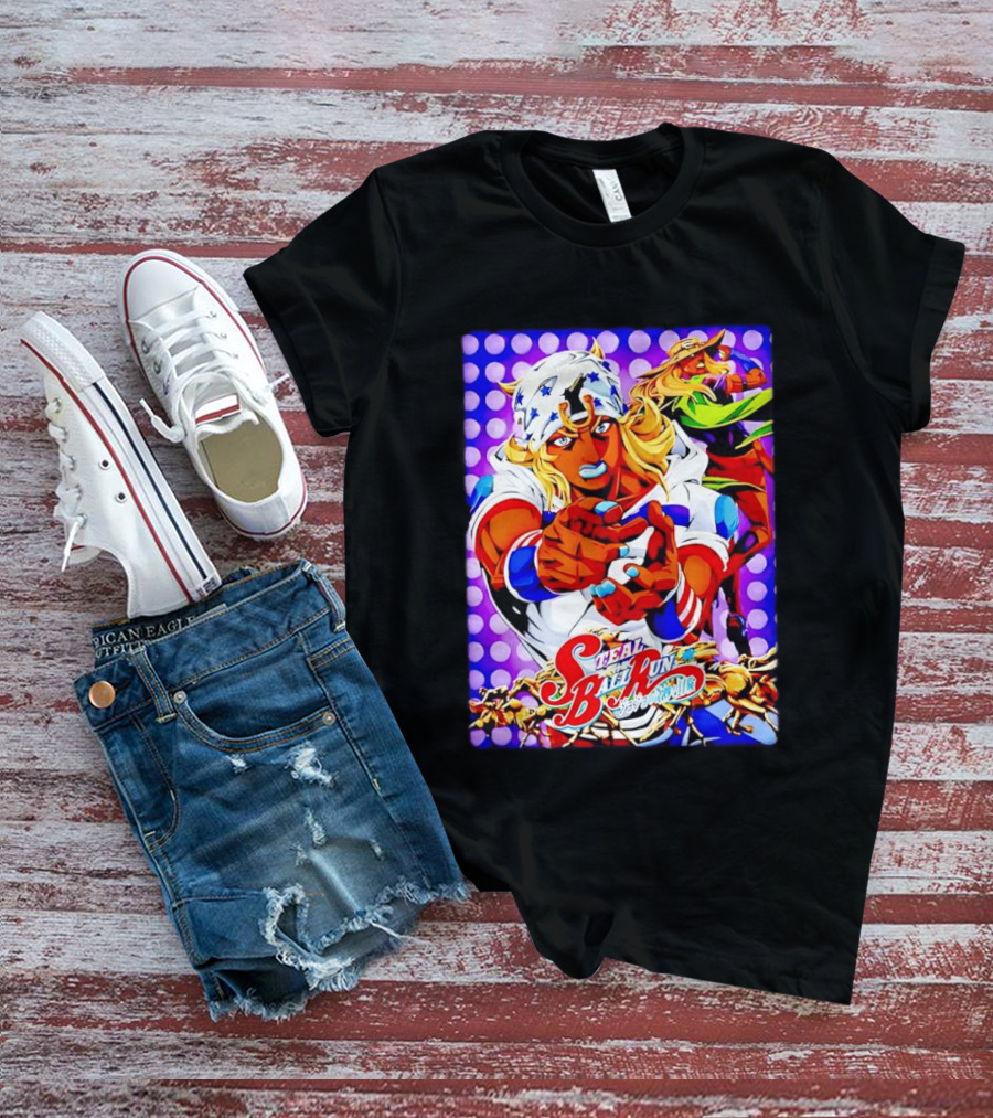 Steal Ball Run Anime JoJo's Bizarre Adventure Colorful Manga T-Shirt