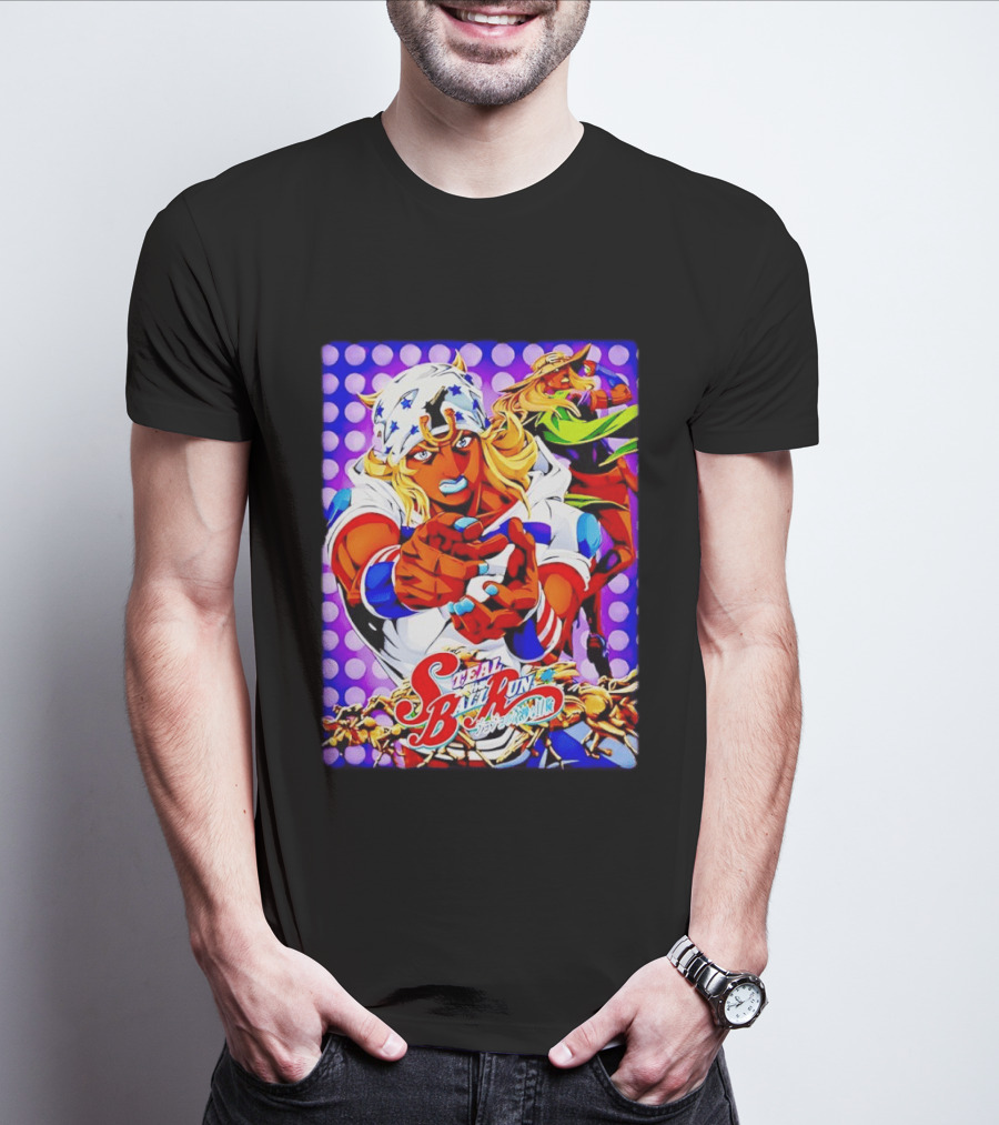 Steal Ball Run Anime JoJo's Bizarre Adventure Colorful Manga T-Shirt
