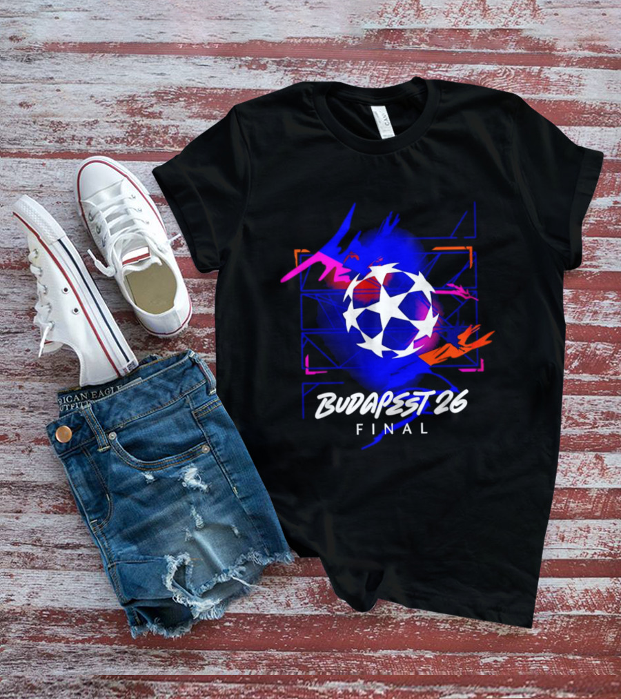 Budapest 26 Final UCL Decorative Hero Soccer Star T-Shirt