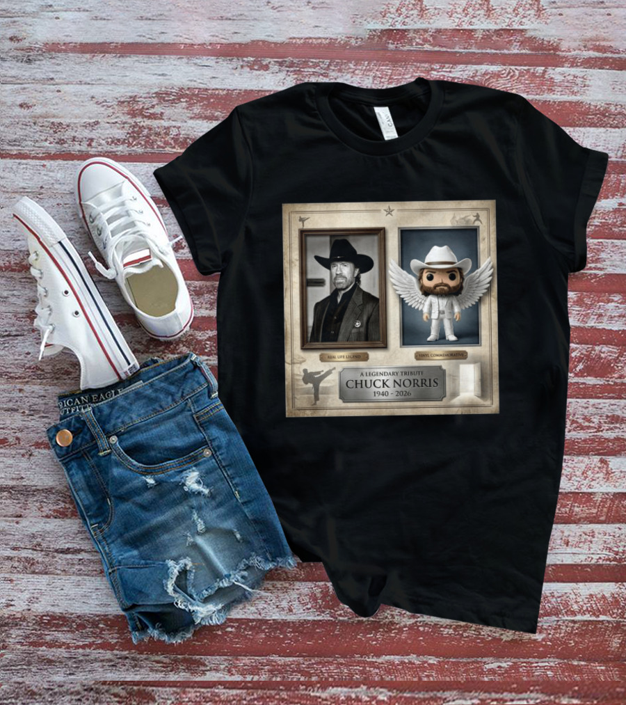 A Legendary Tribute Chuck Norris Real Life Legend Vinyl Commemorative 1940 2026 T-Shirt