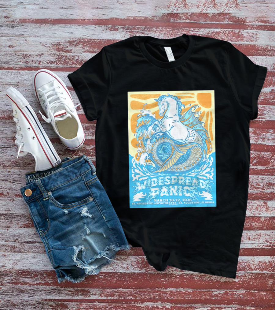 Widespread Panic March 20 22 2026 St Augustine Amphitheatre Florida Event T-Shirt