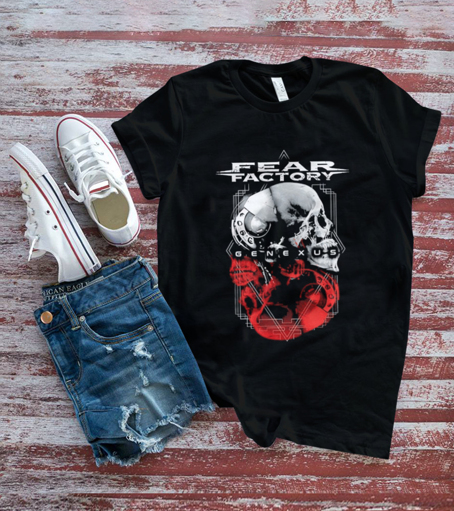 Fear Factory Genexus Skulls Art Metal Band T-Shirt