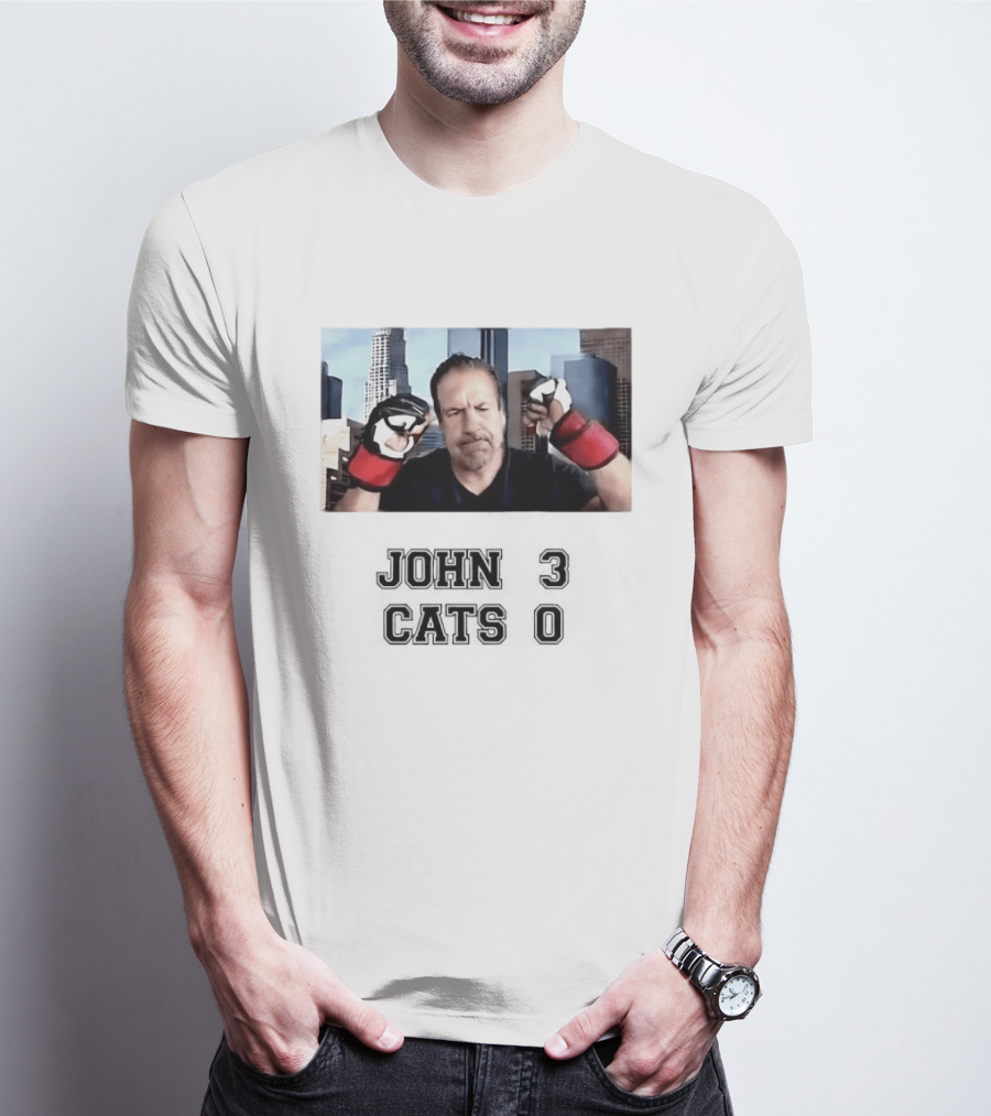 John Melendez Boxing Style Victory John 3 Cats 0 T-Shirt