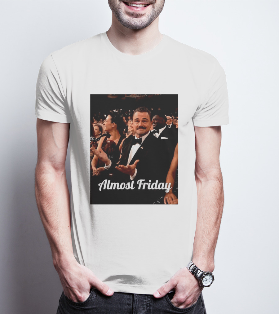 Almost Friday Leo Mustache Tuxedo Event T-Shirt