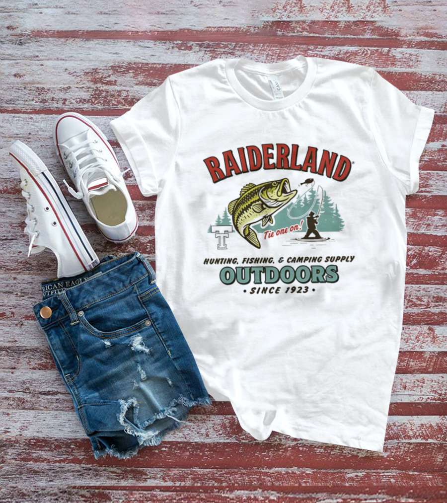 Texas Tech Red Raiders Raiderland Outdoors Hunting Fishing Camping Since 1923 T-Shirt