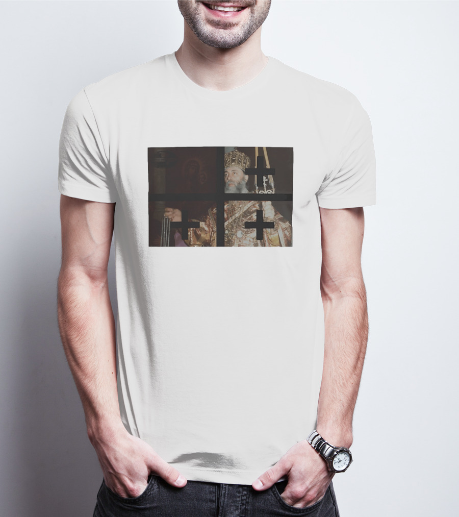 Georgian Orthodox Priest With Traditional Liturgical Garb And Crosses T-Shirt