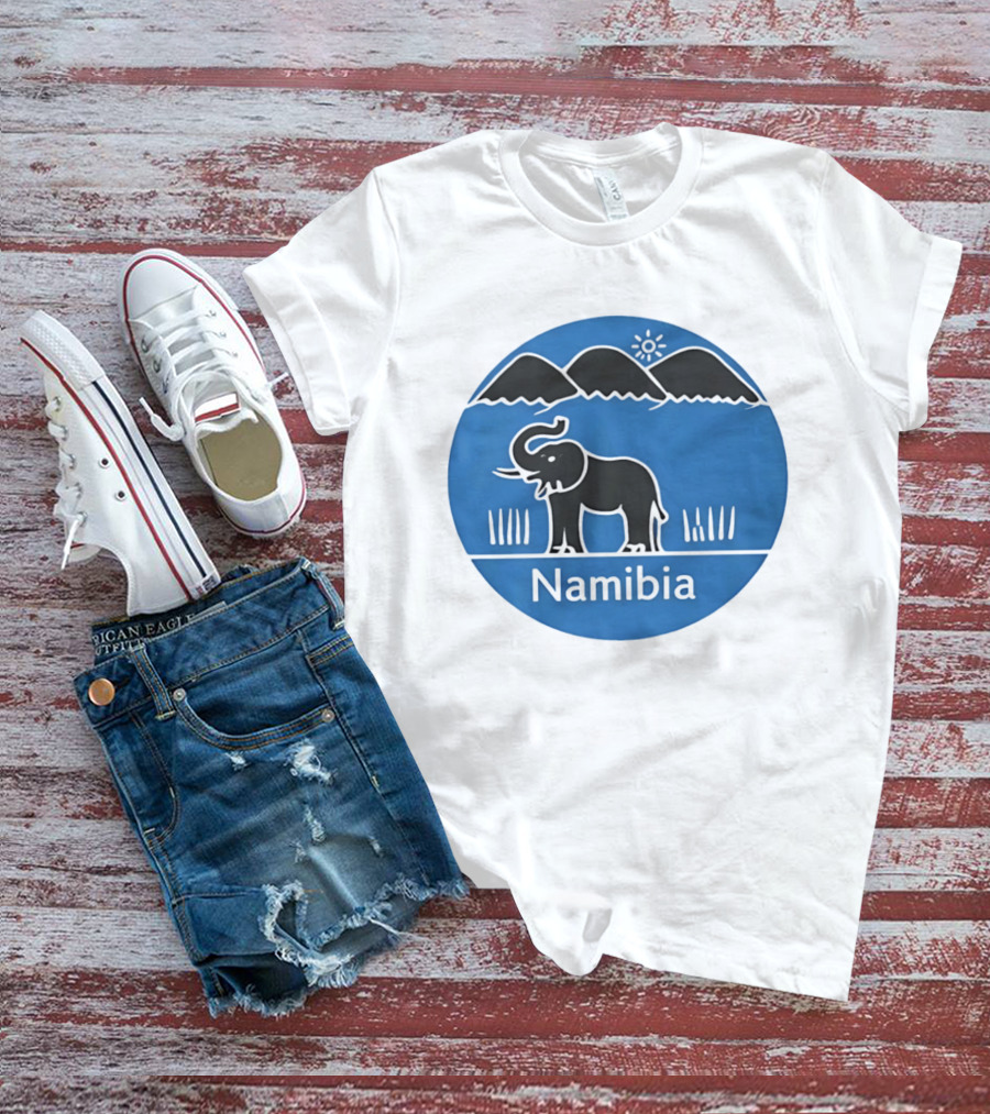 Ugo Marchal Namibia Elephant Mountains Sun T-Shirt