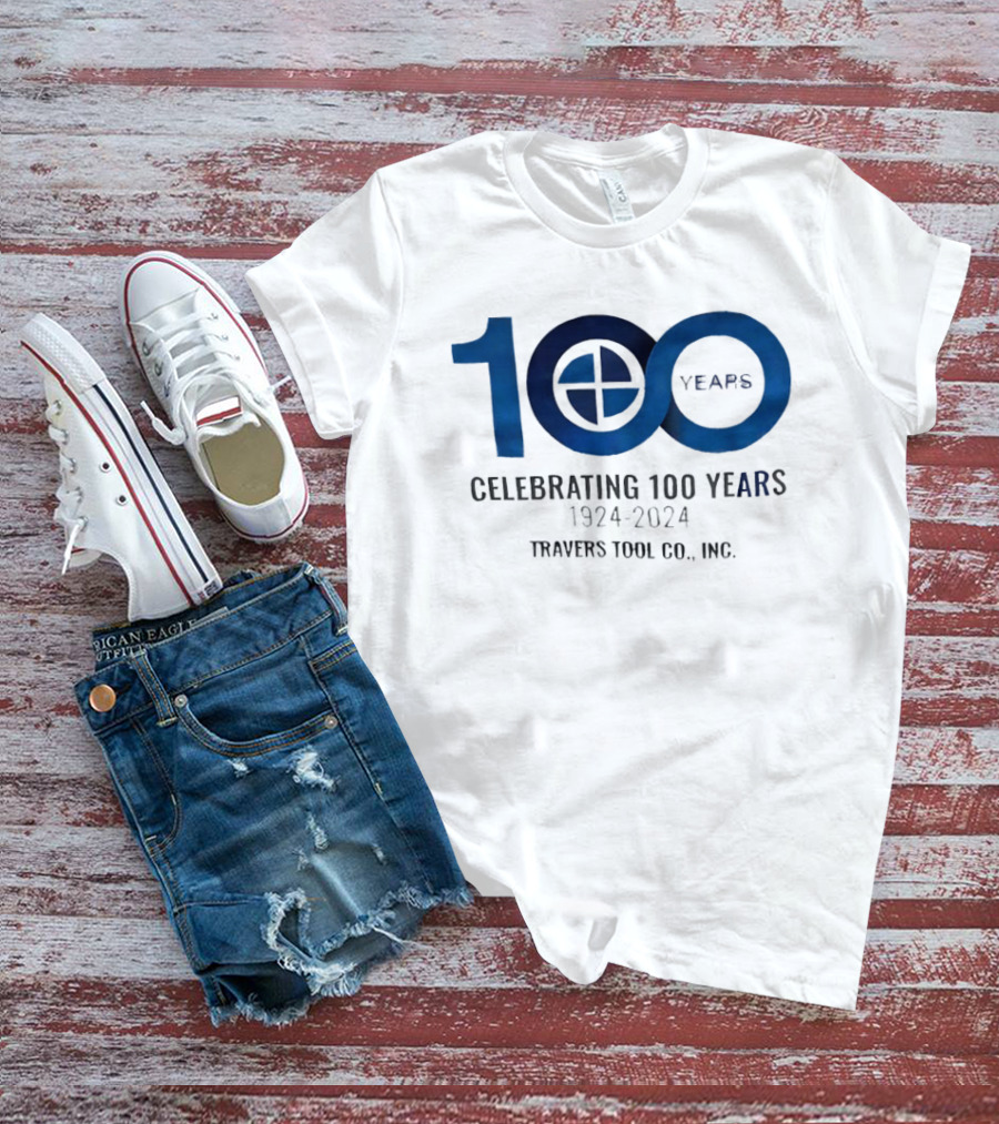 100 Years Celebrating 1924 2024 Travers Tool Co. Inc Anniversary T-Shirt