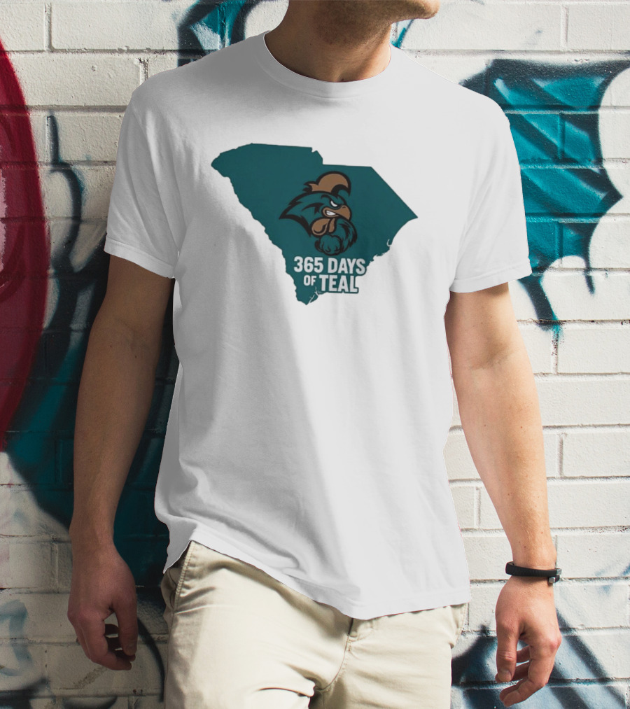 Coastal Carolina 365 Days Of Teal South Carolina Chanticleers T-Shirt