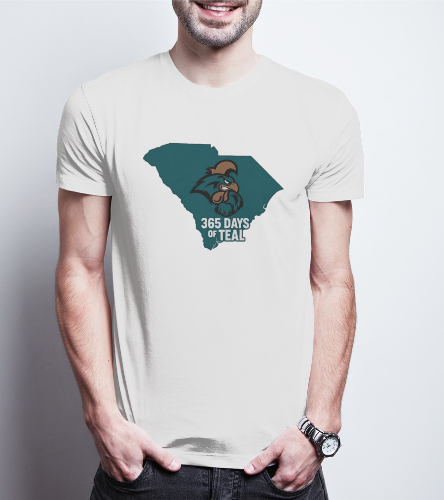 Coastal Carolina 365 Days Of Teal South Carolina Chanticleers T-Shirt