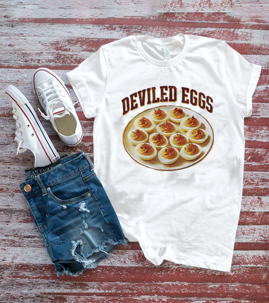 Deviled Eggs Plate Vintage Snack Classic Retro Style 2025 T-Shirt