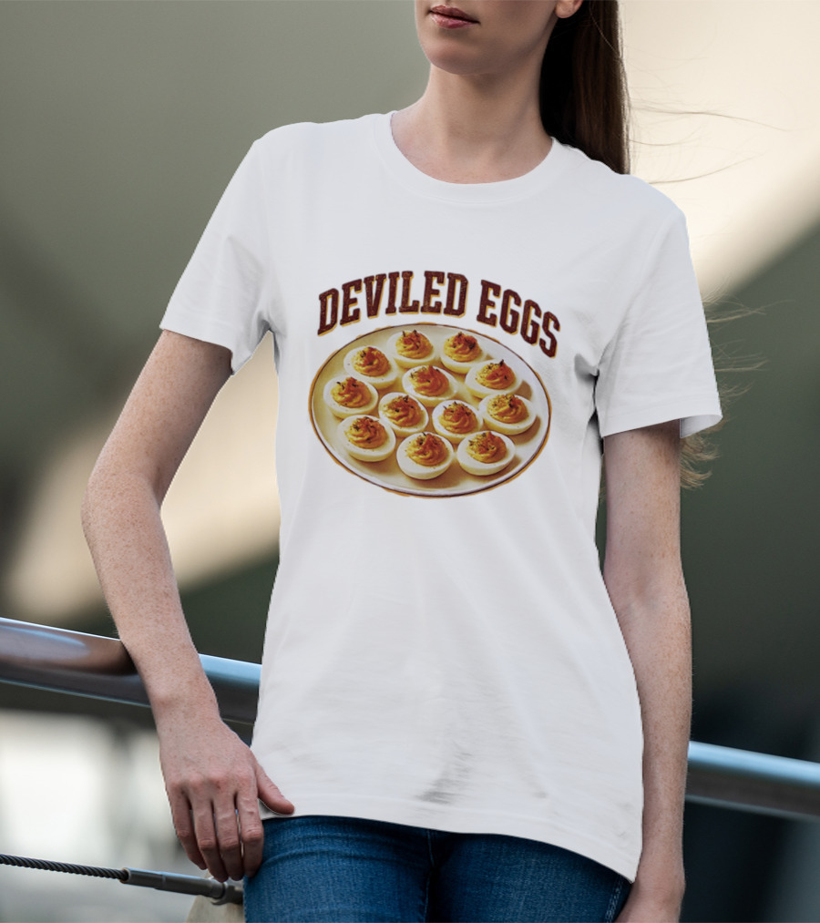 Deviled Eggs Plate Vintage Snack Classic Retro Style 2025 T-Shirt