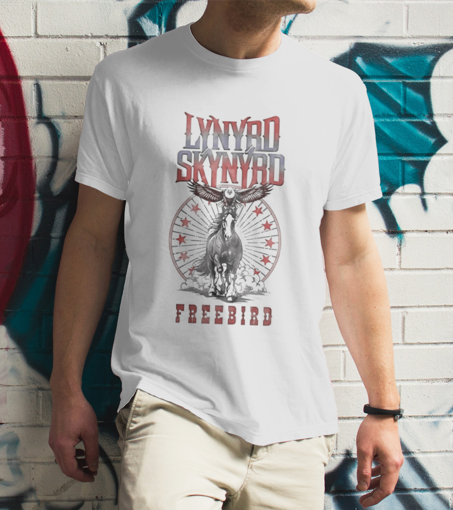 Lynyrd Skynyrd Freebird Iconic Eagle And Cowboy Starburst T-Shirt