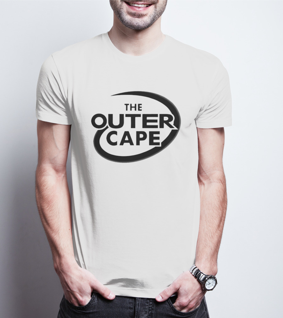 The Outer Cape Retro Style Bold Text Oval Highlight T-Shirt