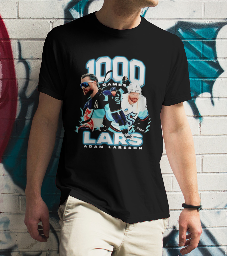 Adam Larsson 1000 Games Lars Hockey Milestone T-Shirt
