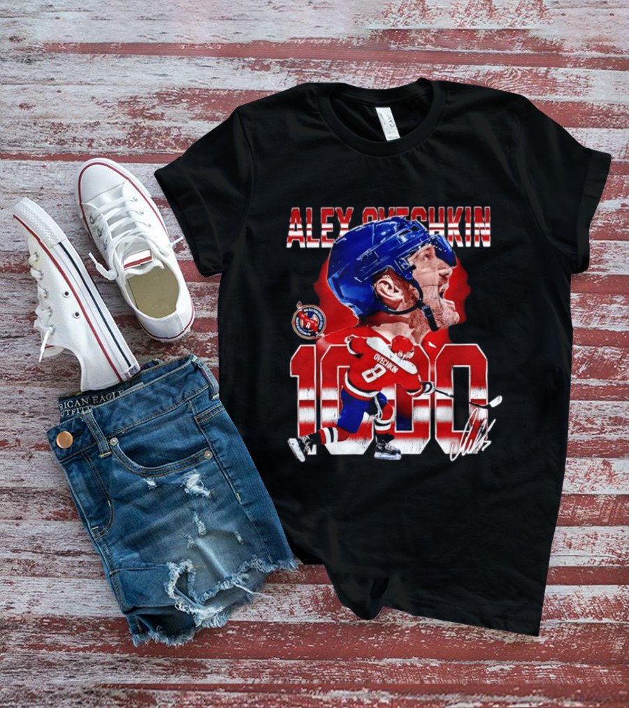 Alex Ovechkin 1000 Goals Washington Capitals Number 8 T-Shirt