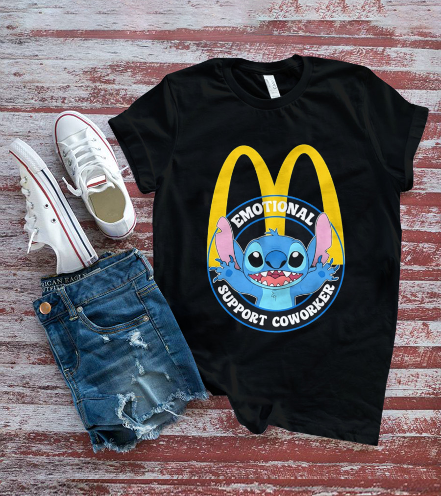 McDonald's Emotional Support Coworker Stitch T-Shirt
