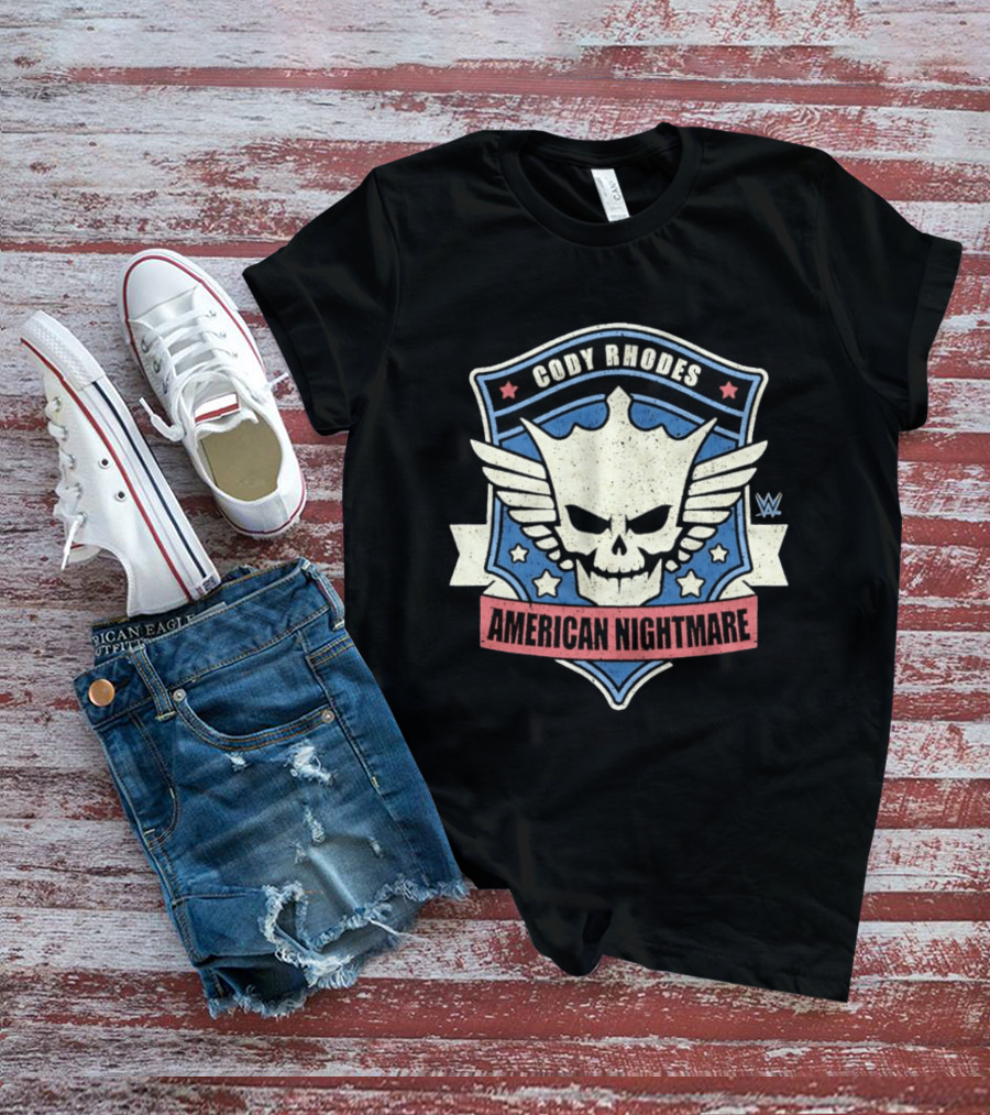 Cody Rhodes American Nightmare Skull Wings WWE Stars T-Shirt