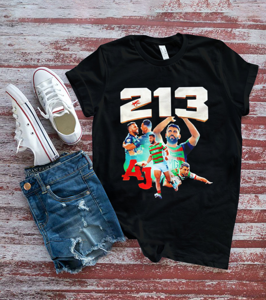 South Sydney Rabbitohs Alex Johnston 213 Record Breaker AJ Rugby T-Shirt
