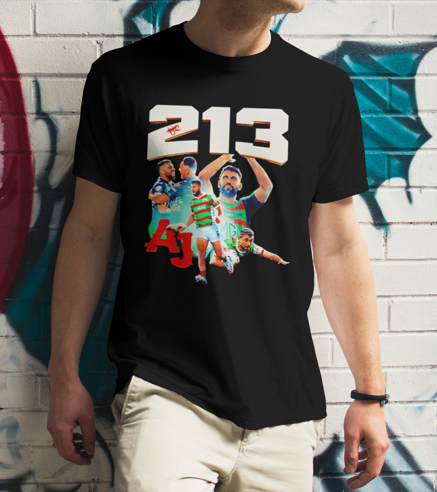 South Sydney Rabbitohs Alex Johnston 213 Record Breaker AJ Rugby T-Shirt