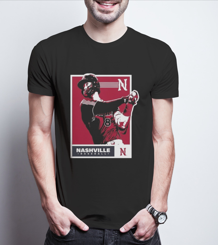 Nashville Baseball 2026 Sounds Tour Yankees Player Number 8 T-Shirt
