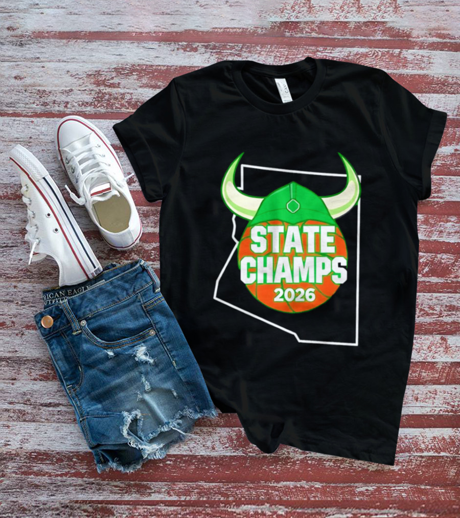 State Champs 2026 Arizona Basketball Viking Helmet T-Shirt