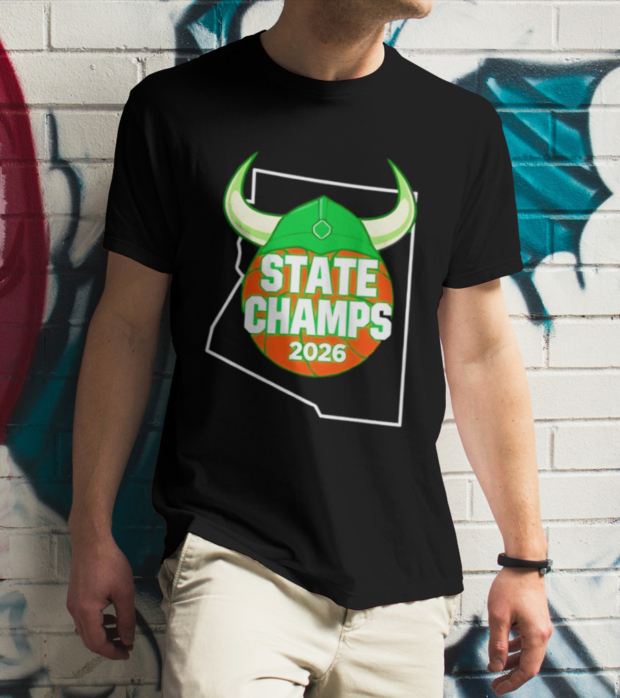 State Champs 2026 Arizona Basketball Viking Helmet T-Shirt