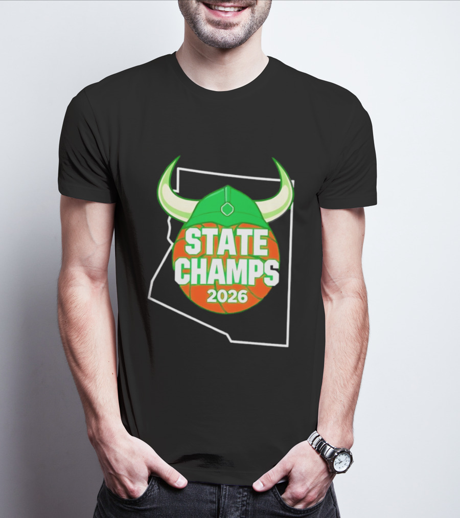 State Champs 2026 Arizona Basketball Viking Helmet T-Shirt