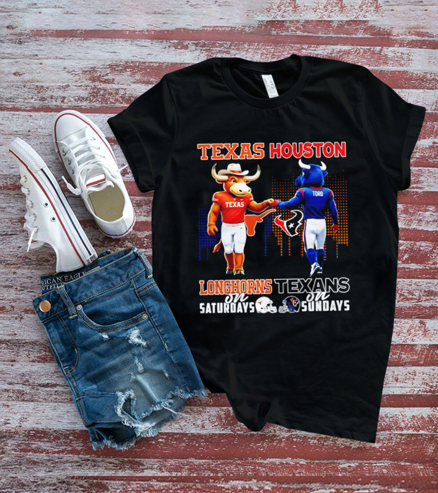 Texas Longhorns Texas Houston Toro Saturdays Sundays T-Shirt