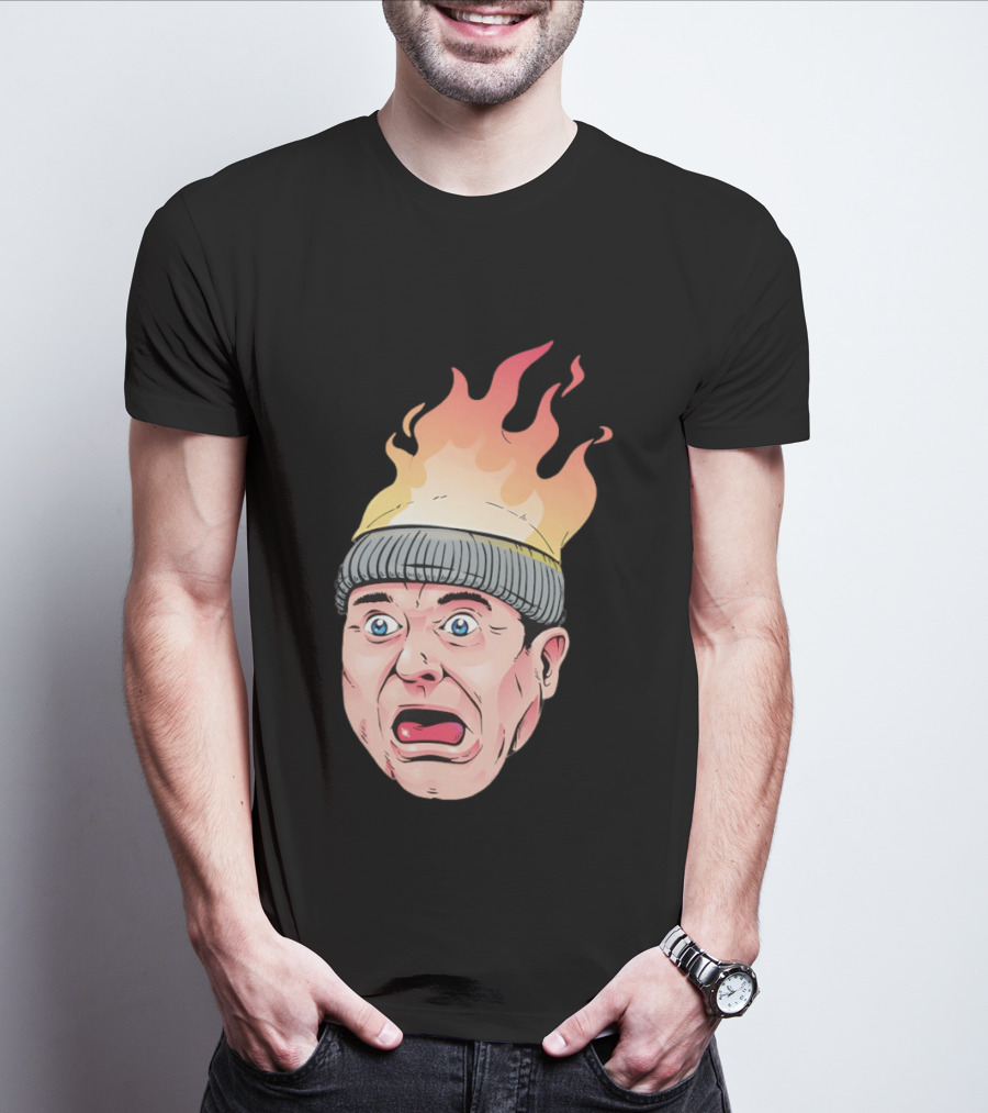 Home Alone Harry Head On Fire Meme T-Shirt
