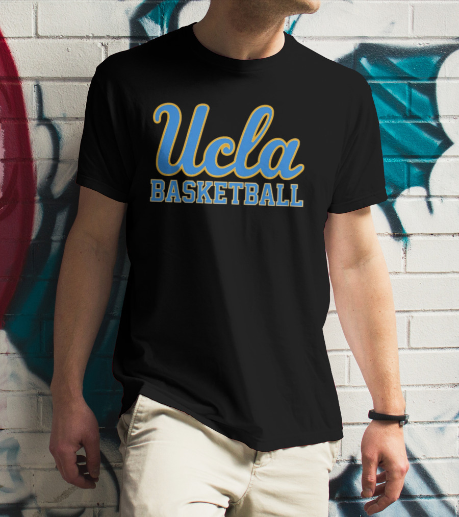 UCLA Basketball Script Text Blue And Gold T-Shirt