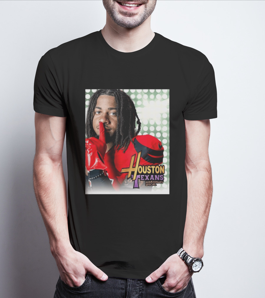 Houston Texans Anniversary Specials Stefon Diggs Hannah Montana 20th Celebration T-Shirt