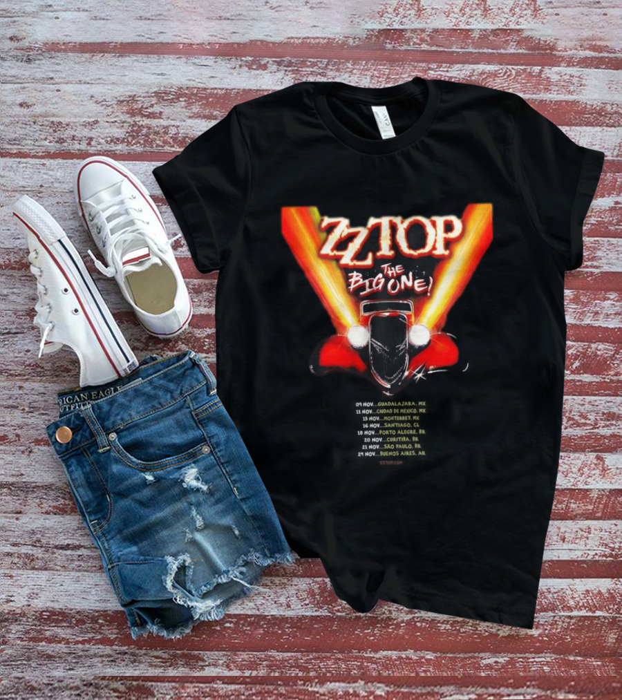 ZZ Top The Big One Mexico And South America Tour 2026 T-Shirt