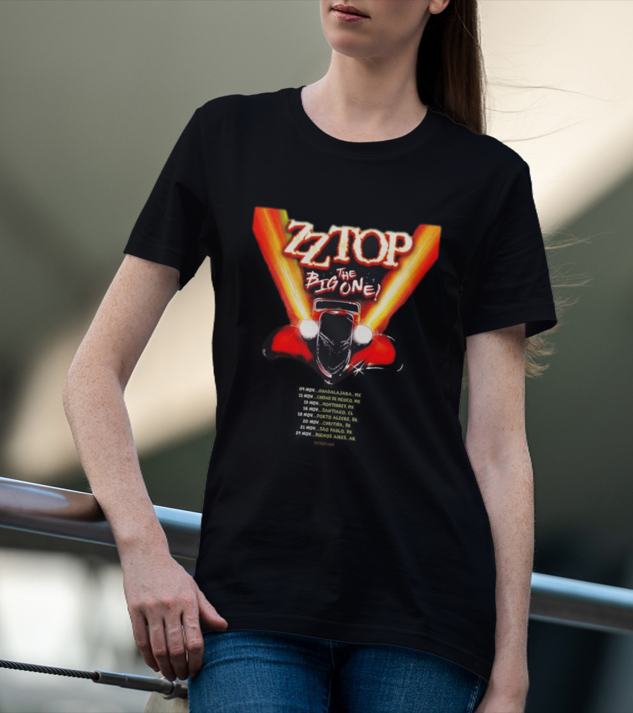 ZZ Top The Big One Mexico And South America Tour 2026 T-Shirt