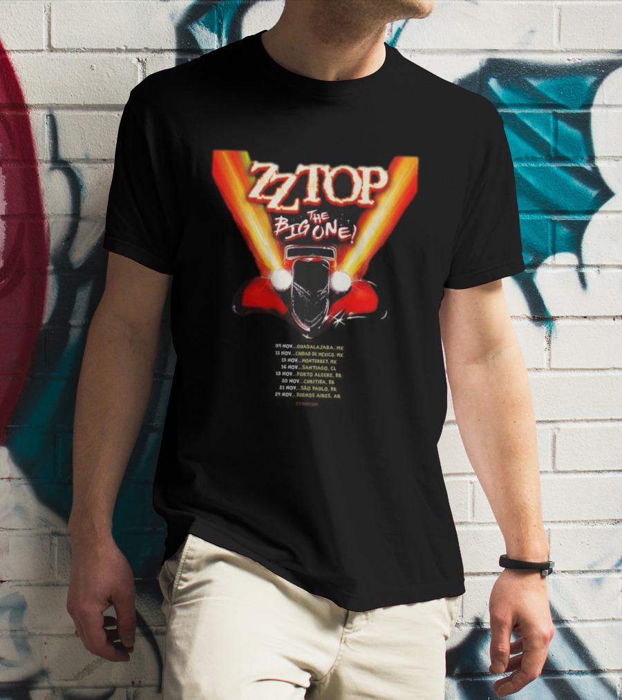 ZZ Top The Big One Mexico And South America Tour 2026 T-Shirt