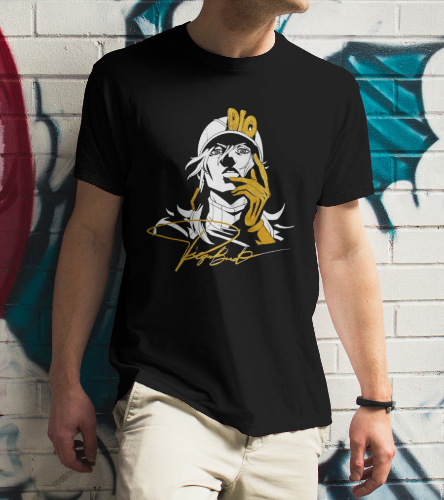 Dio JoJo's Bizarre Adventure Steel Ball Run Golden Signature T-Shirt