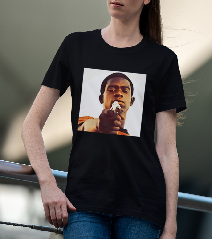 Snowfall TV Series 2017 Damson Idris Character With Gun T-Shirt