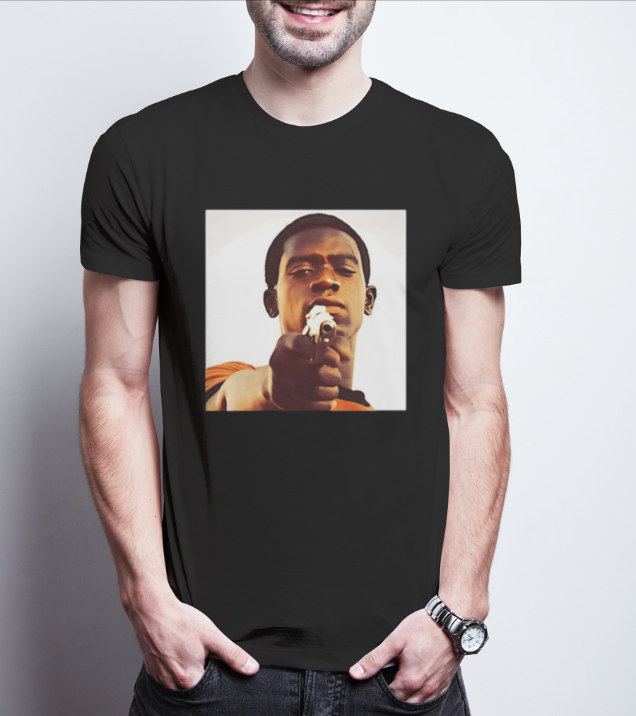 Snowfall TV Series 2017 Damson Idris Character With Gun T-Shirt
