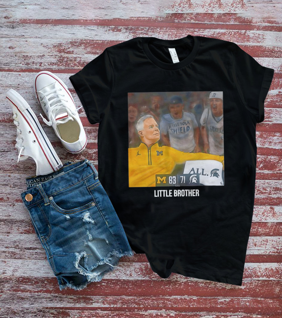 Michigan 83 Vs Michigan State 71 Raise Your Shield Spartans T-Shirt