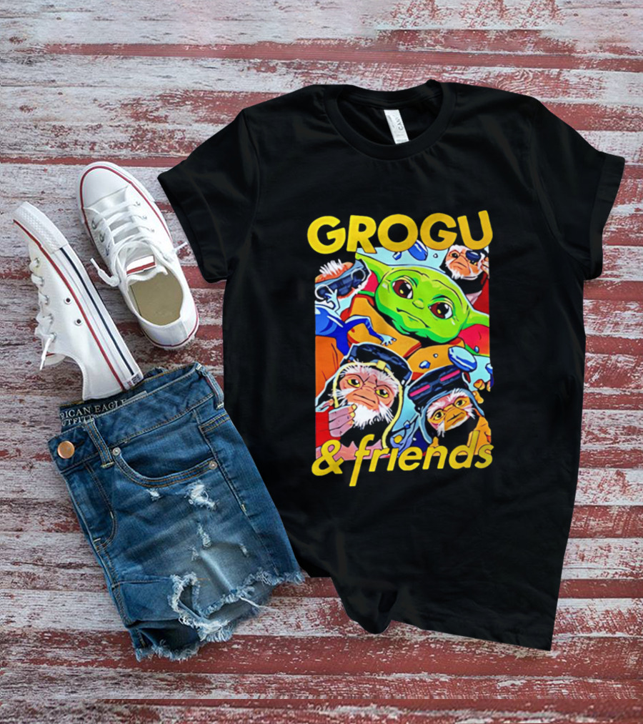 Grogu And Friends Cartoon Adventures Featuring Grogu T-Shirt
