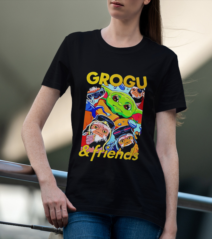 Grogu And Friends Cartoon Adventures Featuring Grogu T-Shirt