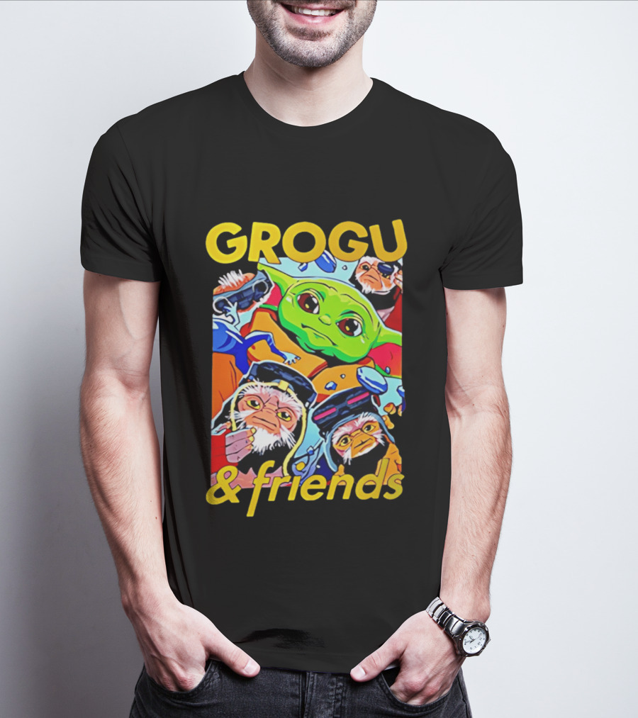 Grogu And Friends Cartoon Adventures Featuring Grogu T-Shirt